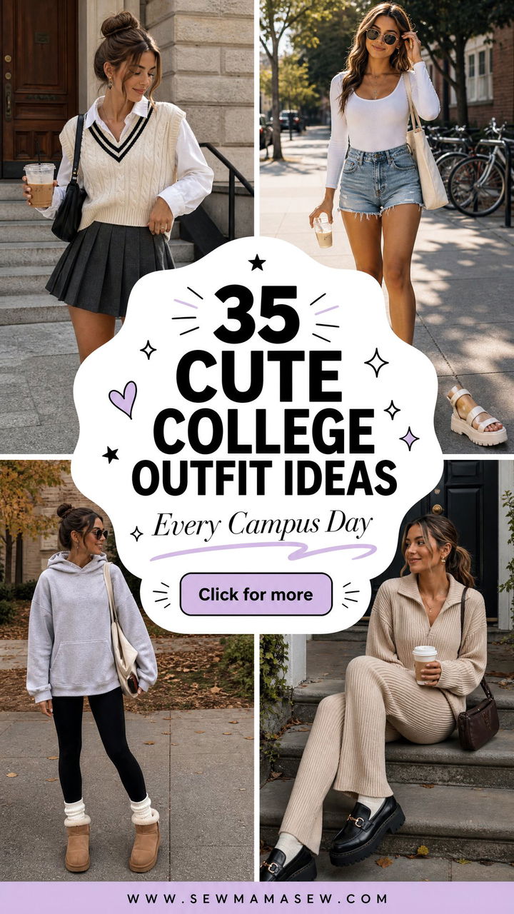 35 Cute College Outfit Ideas for Every Campus Day - 35 Cute College Outfit Ideas for Every Campus Day