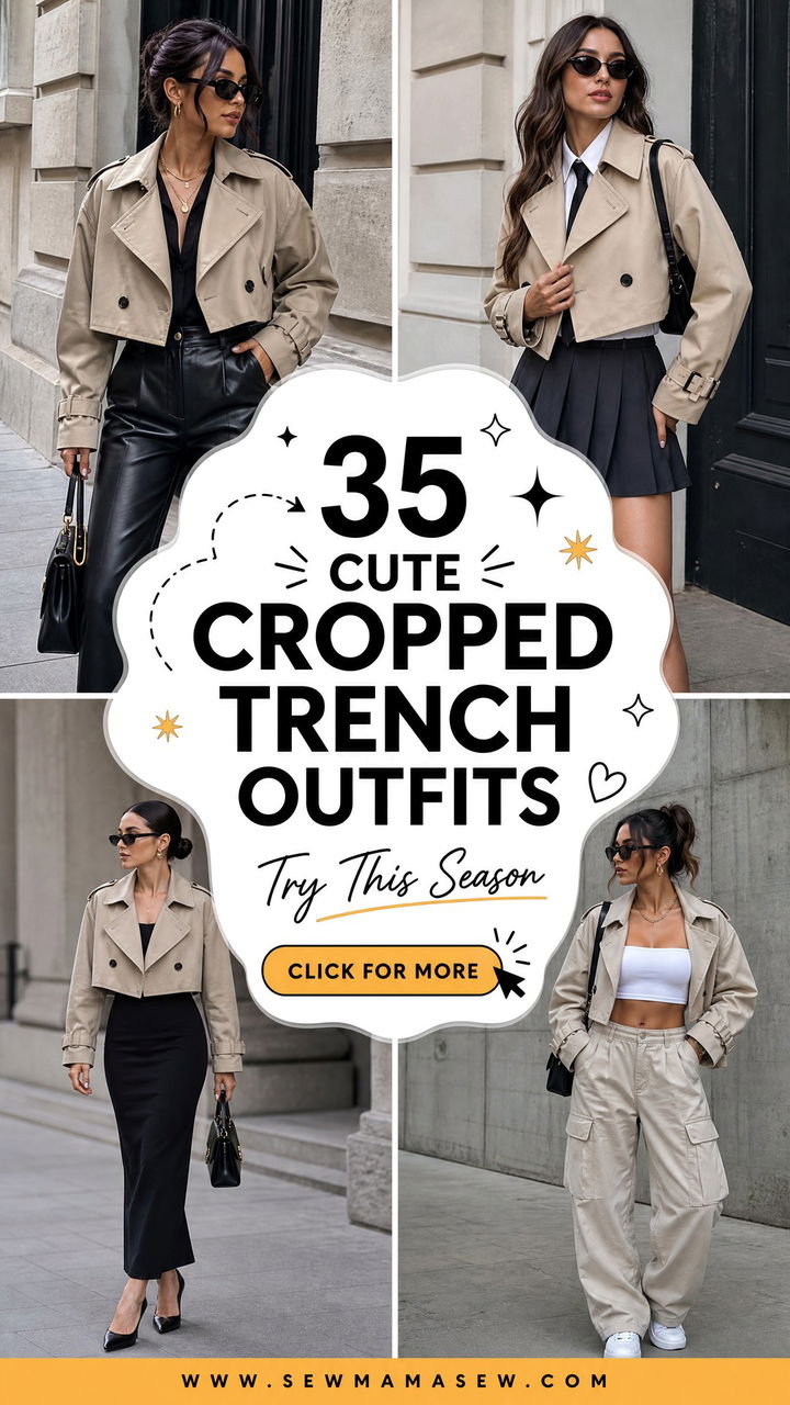35 Cute Cropped Trench Outfits to Try This Season - 35 Cute Cropped Trench Outfits to Try This Season