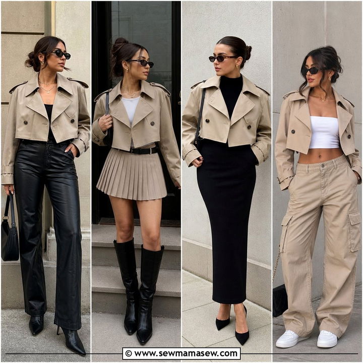 35 Cute Cropped Trench Outfits to Try This Season