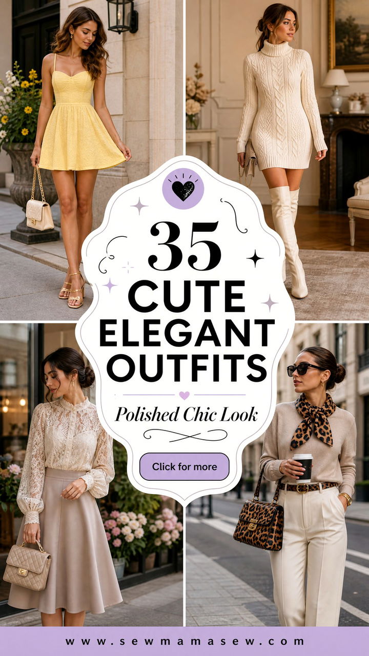 35 Cute Elegant Outfits for a Polished Chic Look - 35 Cute Elegant Outfits for a Polished, Chic Look