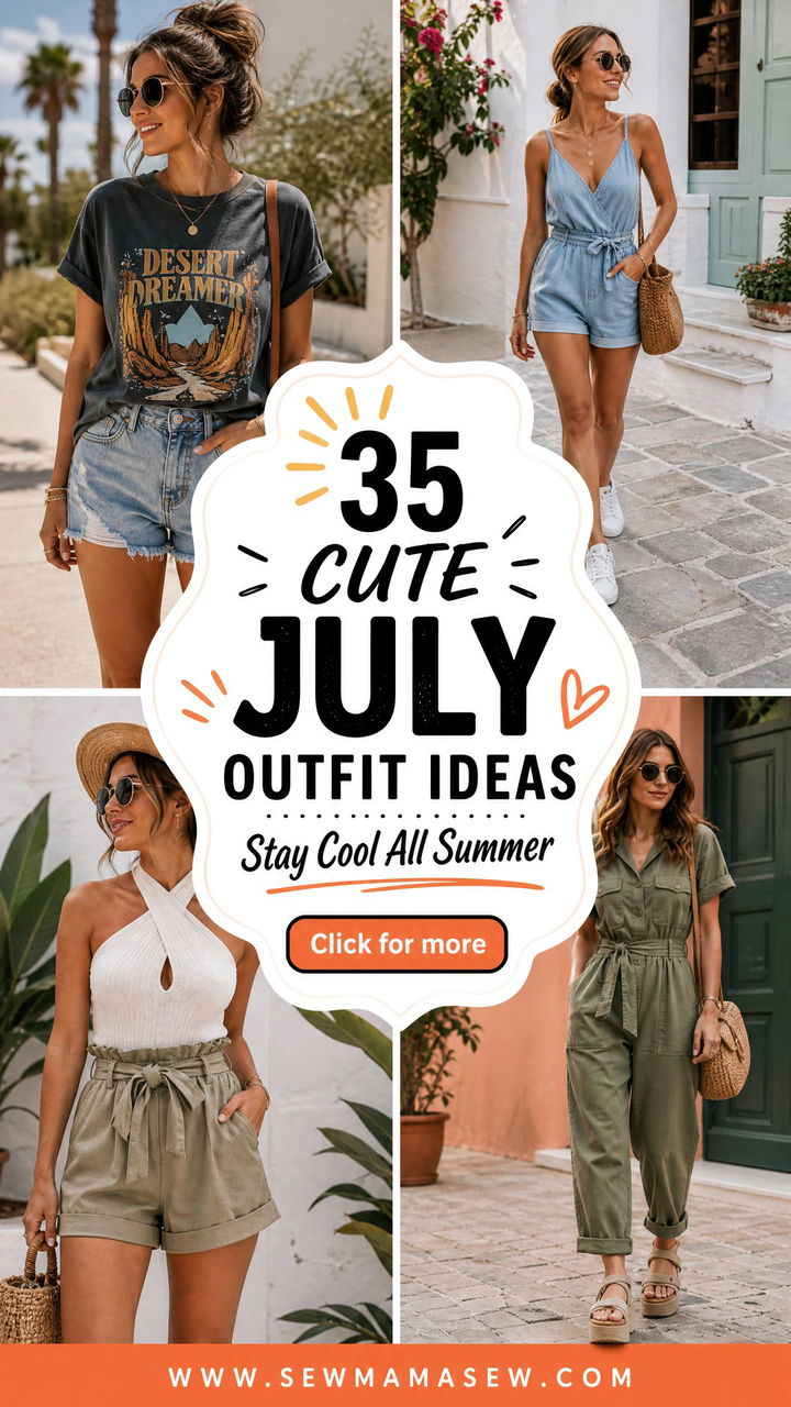35 Cute July Outfit Ideas for Hot Summer Days - 35 Cute July Outfit Ideas for Hot Summer Days