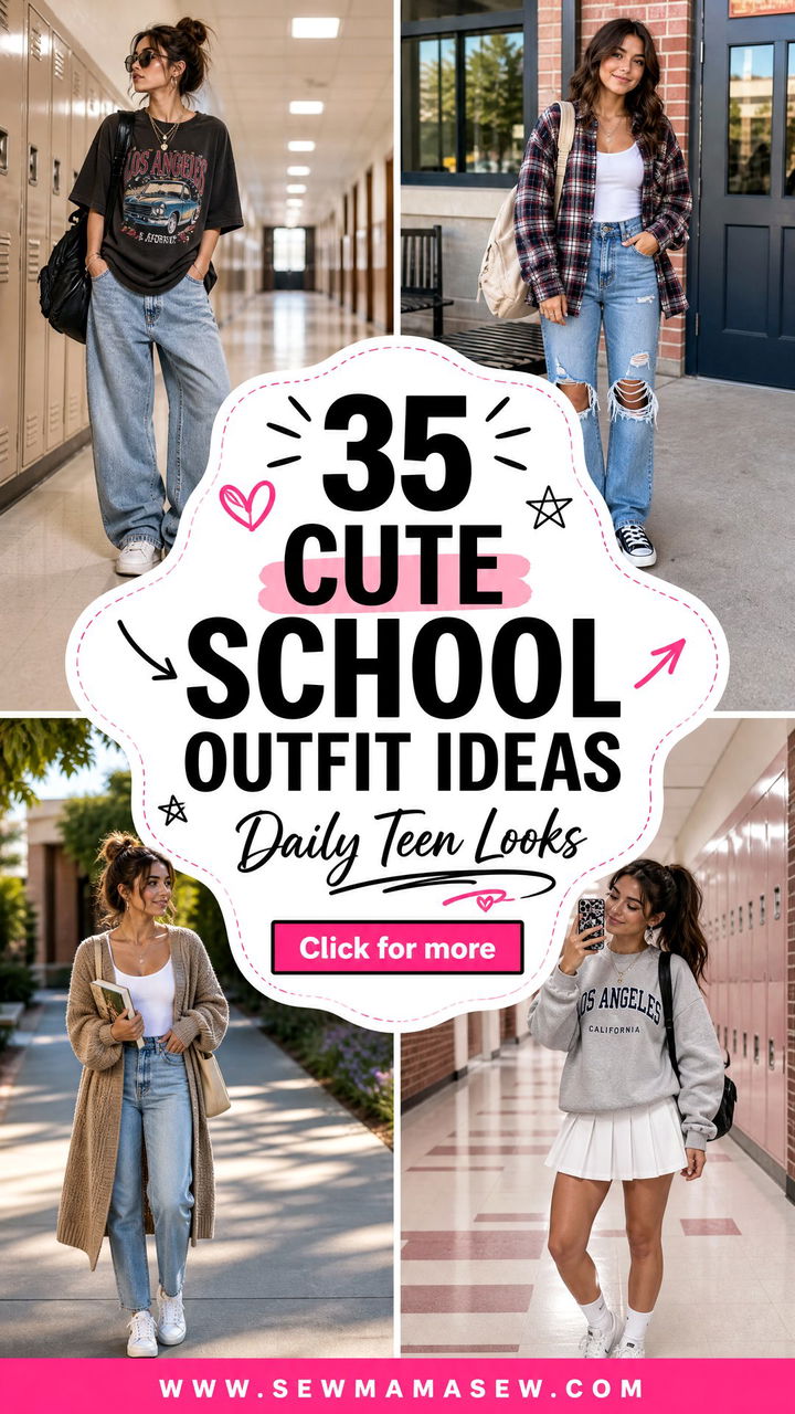 35 Cute School Outfit Ideas for Teens to Rock Daily - 35 Cute School Outfit Ideas for Teens to Rock Daily