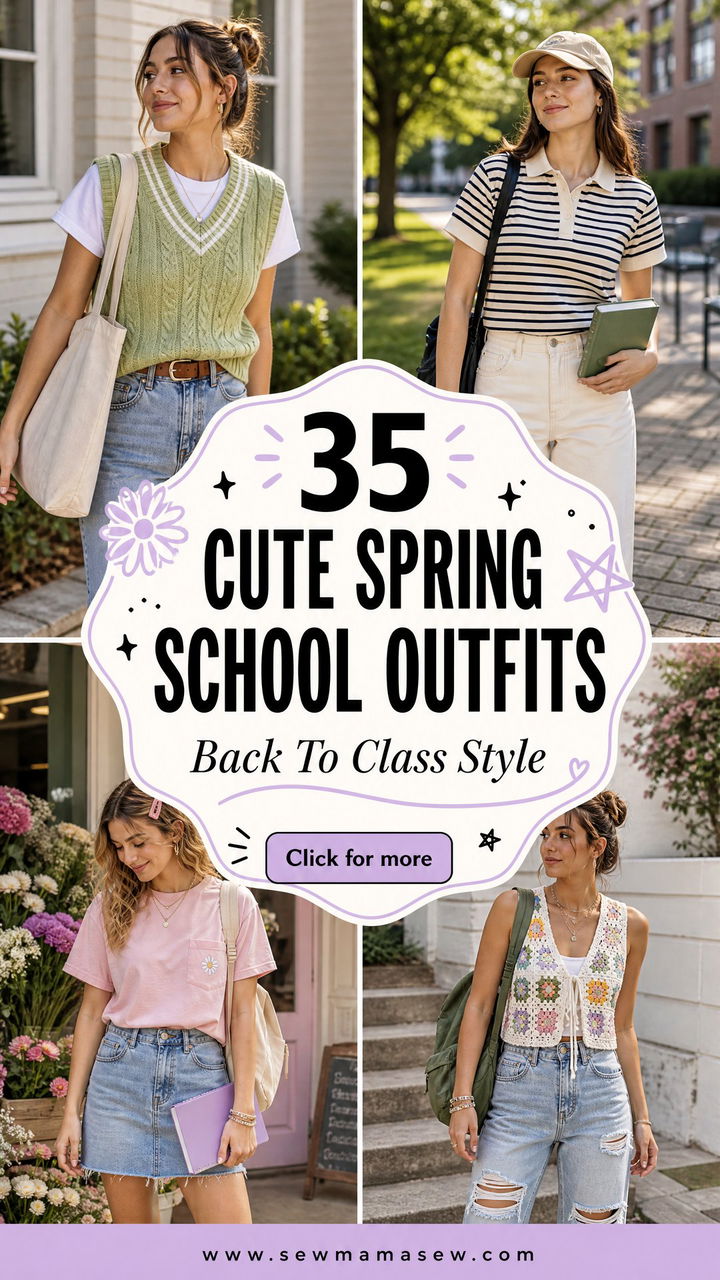 35 Cute Spring Outfits for School to Try This Year - 35 Cute Spring Outfits for School to Try This Year