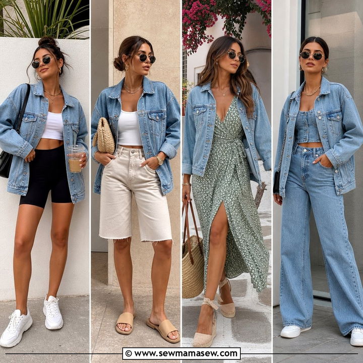35 Cute Summer Outfits With Denim Jacket Ideas