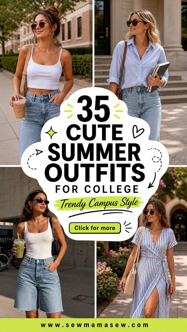 35 Cute Summer Outfits for College Trendy Campus Style - 35 Cute Summer Outfits for College: Trendy Campus Style