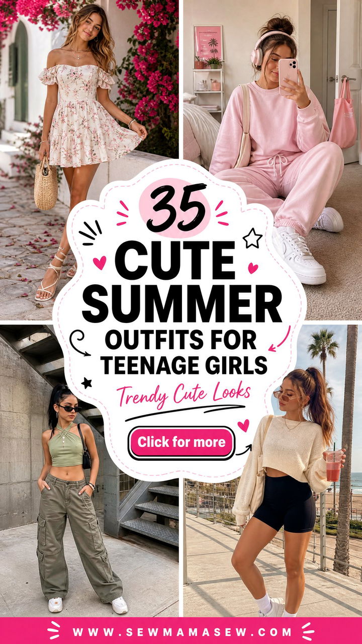35 Cute Summer Outfits for Teenage Girls Trendy Looks - 35 Cute Summer Outfits for Teenage Girls: Trendy Looks