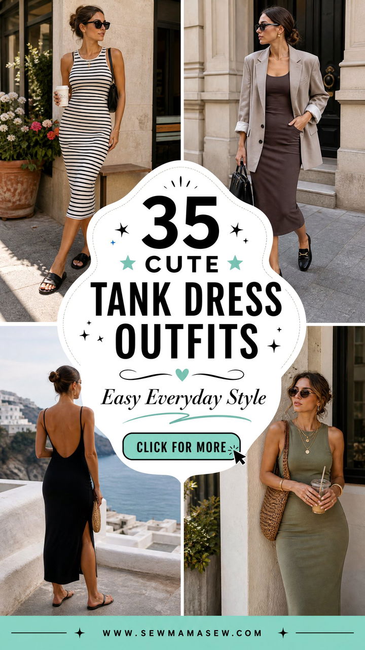 35 Cute Tank Dress Outfits for Easy Everyday Style - 35 Cute Tank Dress Outfits for Easy Everyday Style