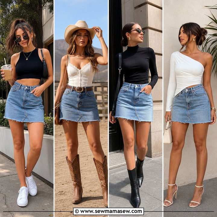 35 Cute Ways: How to Style a Denim Skirt for Any Look