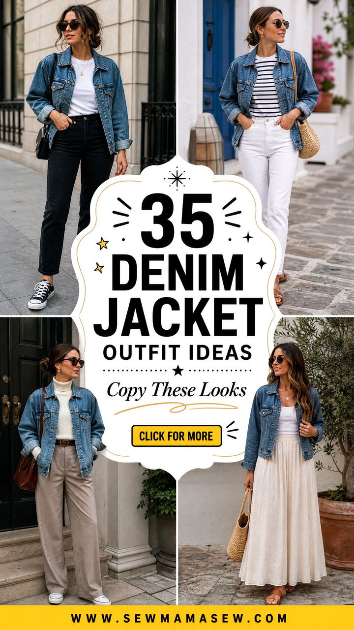 35 Denim Jacket Outfit Ideas for Women to Copy - 35 Denim Jacket Outfit Ideas for Women to Copy