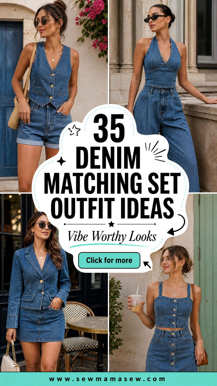 35 Denim Matching Set Outfit Ideas for Every Vibe - 35 Denim Matching Set Outfit Ideas for Every Vibe