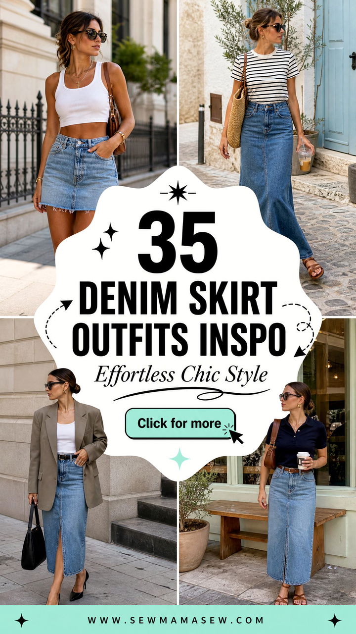 35 Denim Skirt Outfits Inspo for Effortless Style - 35 Denim Skirt Outfits Inspo for Effortless Style