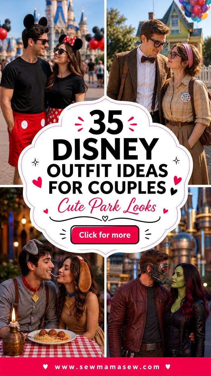 35 Disney Outfit Ideas for Couples Cute Park Looks - 35 Disney Outfit Ideas for Couples: Cute Park Looks