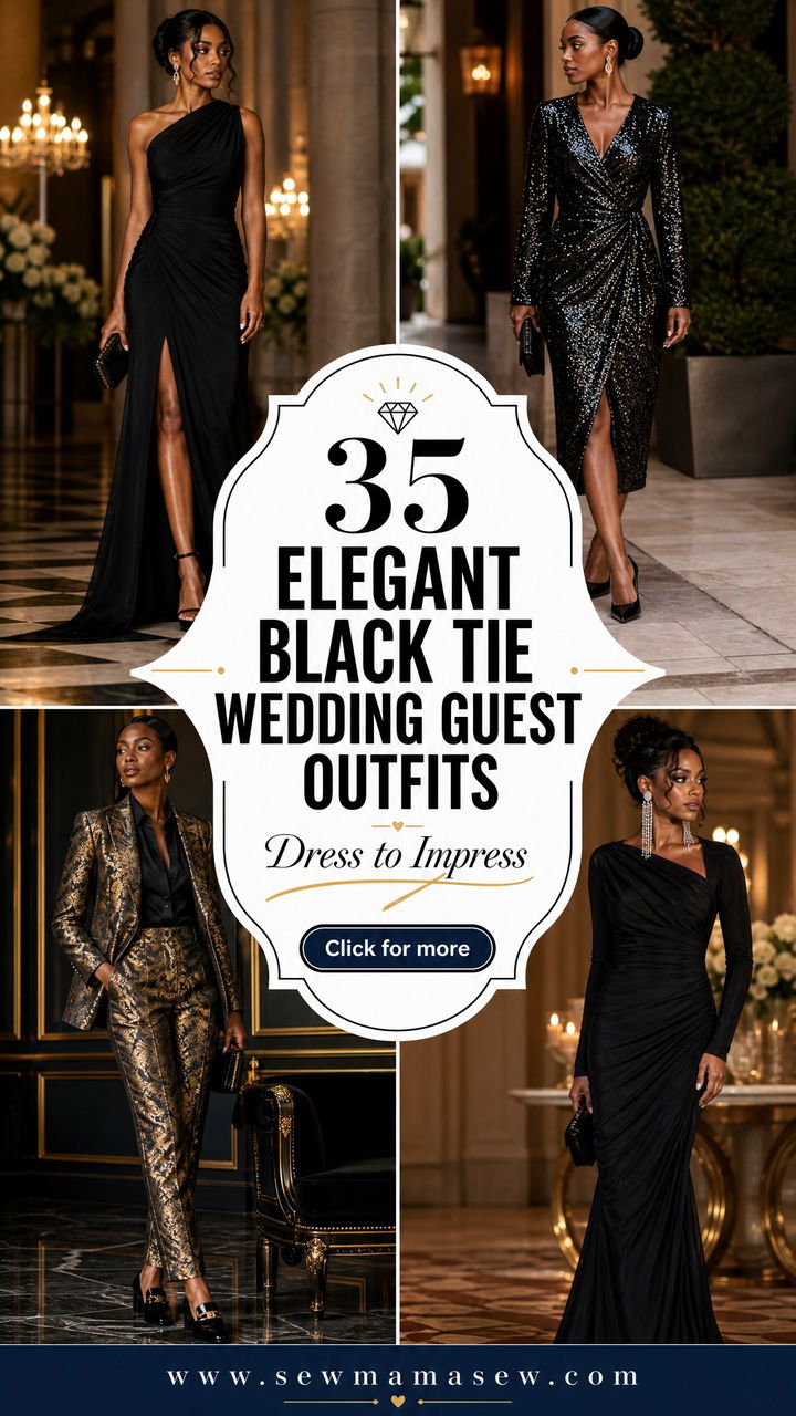 35 Elegant Black Tie Wedding Guest Outfits to Wow - 35 Elegant Black Tie Wedding Guest Outfits to Wow