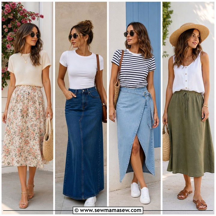 35 Elegant Skirt Outfit Ideas for Women Over 50