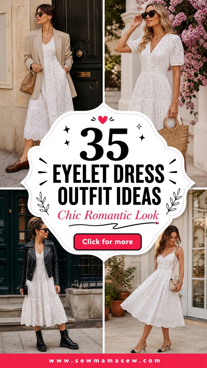 35 Eyelet Dress Outfit Ideas for a Chic Romantic Look - 35 Eyelet Dress Outfit Ideas for a Chic Romantic Look