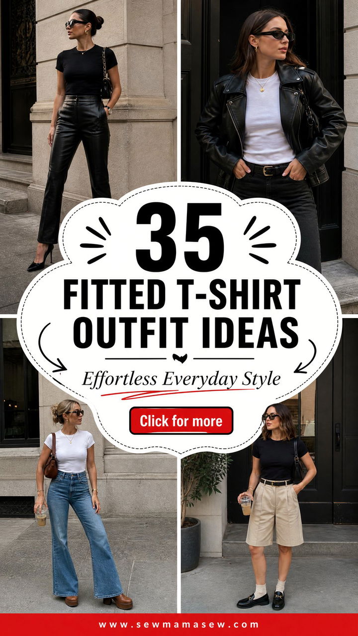 35 Fitted T-Shirt Outfit Ideas for Effortless Everyday Style - 35 Fitted T-Shirt Outfit Ideas for Effortless Everyday Style