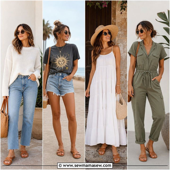 35 Flat Sandals Outfit Ideas for Chic Comfort All Day