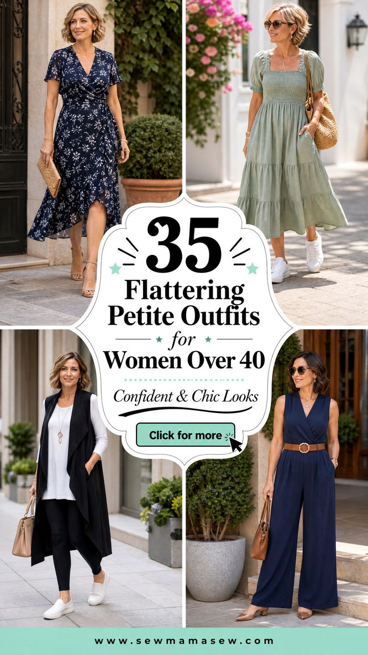35 Flattering Petite Outfits for Women Over 40 - 35 Flattering Petite Outfits for Women Over 40