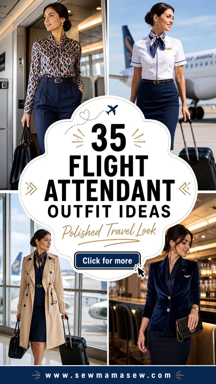 35 Flight Attendant Outfit Ideas for a Polished Travel Look - 35 Flight Attendant Outfit Ideas for a Polished Travel Look