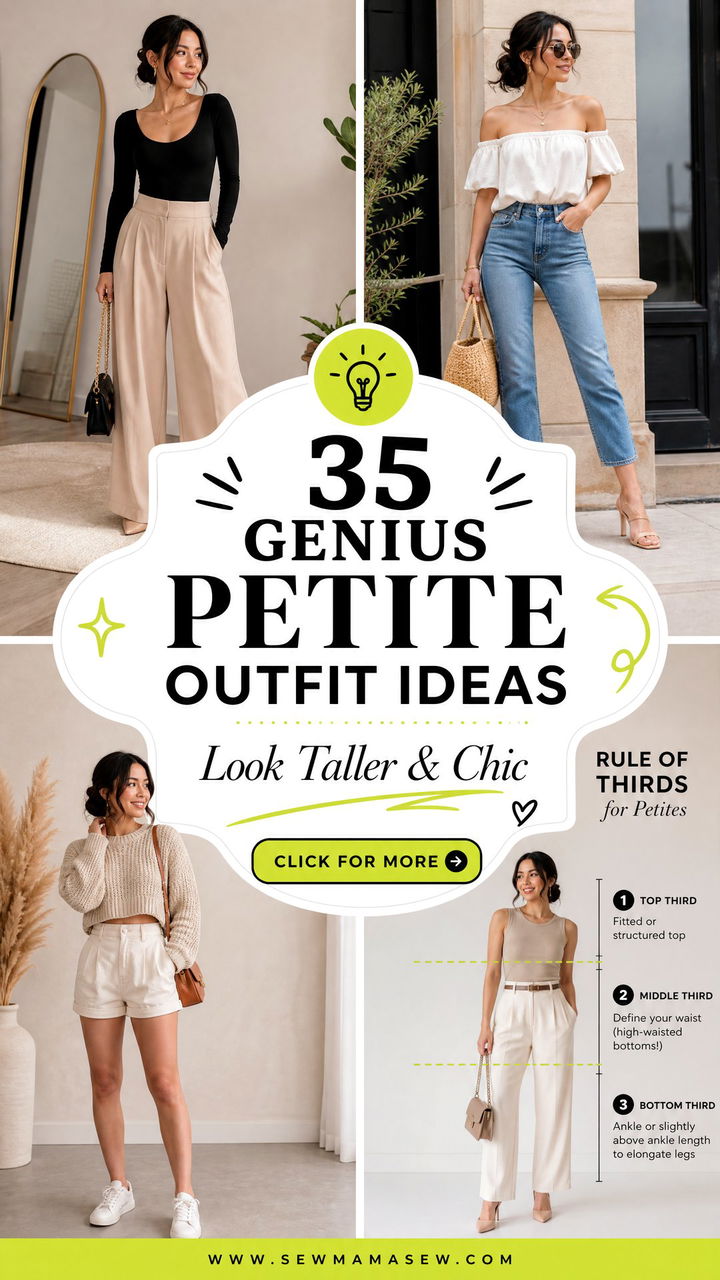 35 Genius Petite Outfit Ideas Hacks to Look Taller and Chic - 35 Genius Petite Outfit Ideas Hacks to Look Taller & Chic