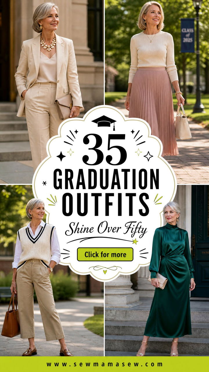 35 Graduation Outfits for Women Over 50 to Shine - 35 Graduation Outfits for Women Over 50 to Shine