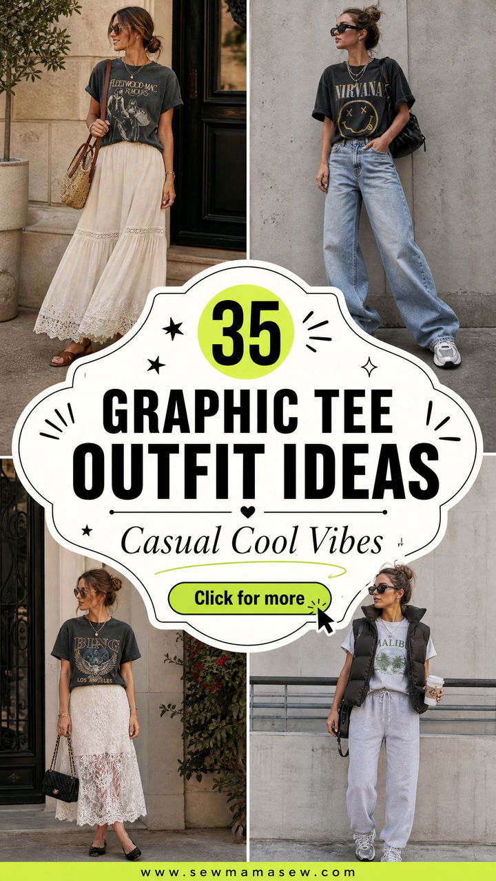 35 Graphic Tee Outfit Ideas for Women to Try Now - 35 Graphic Tee Outfit Ideas for Women to Try Now