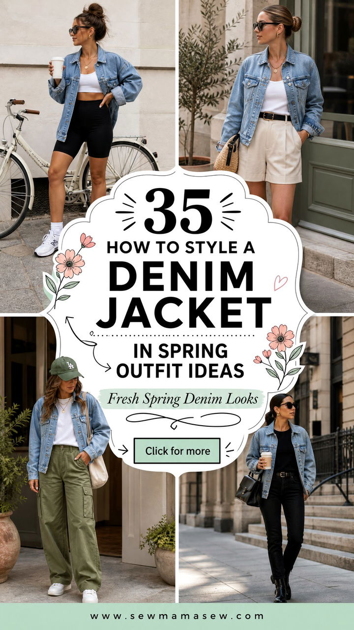 35 How to Style a Denim Jacket in Spring Outfit Ideas - 35 How to Style a Denim Jacket in Spring Outfit Ideas