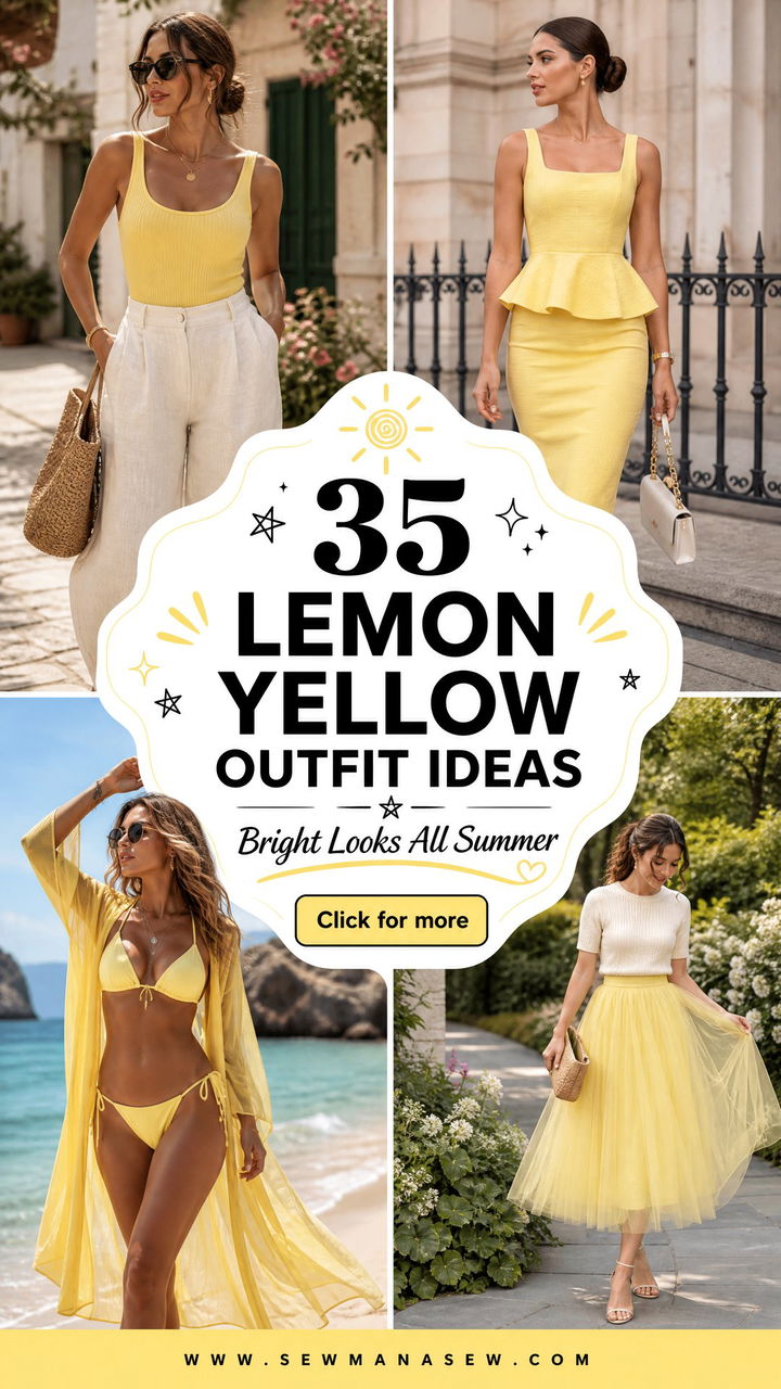 35 Lemon Yellow Outfit Ideas for a Bright Summer Look - 35 Lemon Yellow Outfit Ideas for a Bright Summer Look