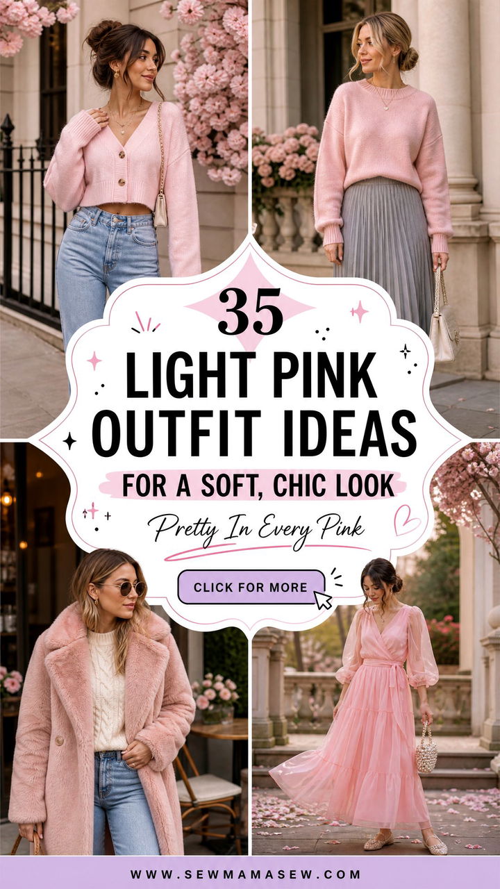 35 Light Pink Outfit Ideas for a Soft Chic Look - 35 Light Pink Outfit Ideas for a Soft, Chic Look