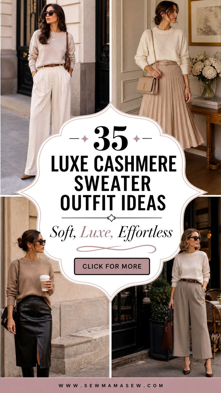 35 Luxe Cashmere Sweater Outfit Ideas to Try - 35 Luxe Cashmere Sweater Outfit Ideas to Try