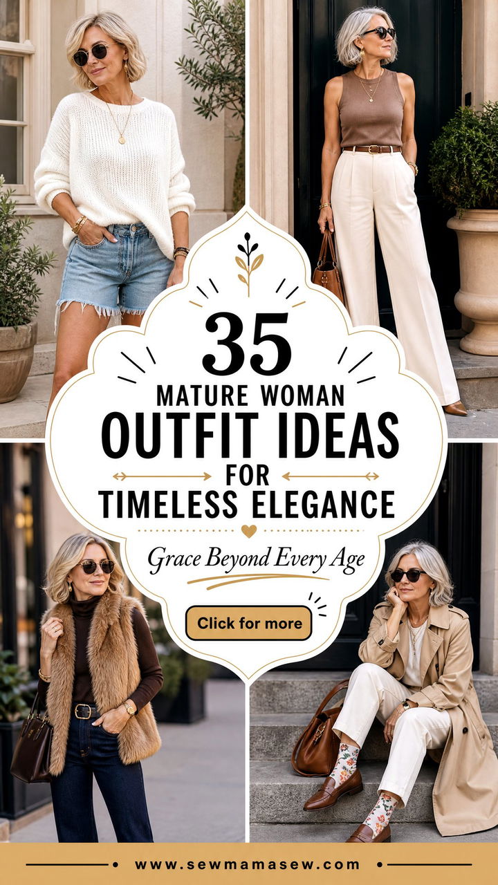 35 Mature Woman Outfit Ideas for Timeless Elegance - 35 Mature Woman Outfit Ideas for Timeless Elegance