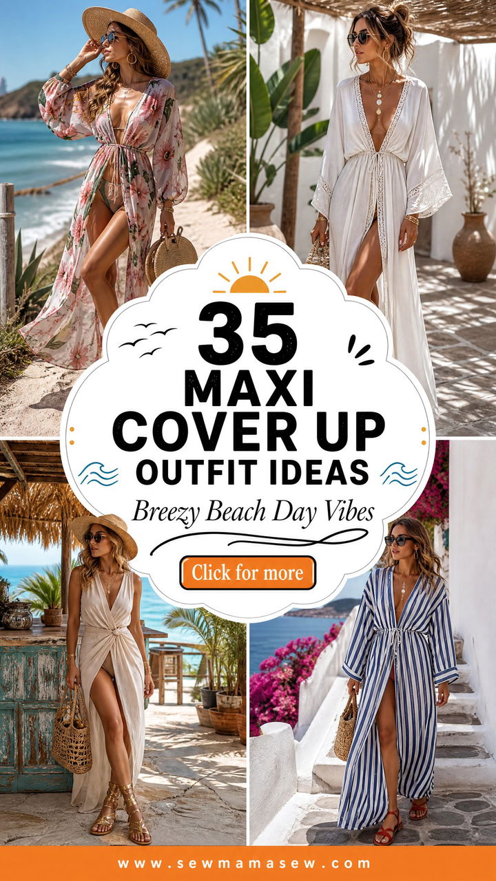 35 Maxi Cover Up Outfit Ideas for Beach Days - 35 Maxi Cover Up Outfit Ideas for Beach Days