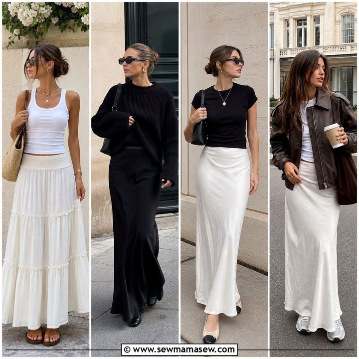 35 Maxi Skirt Outfits Inspo for Effortless Chic Looks