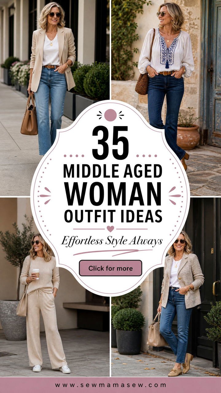 35 Middle Aged Woman Outfit Ideas for Effortless Style - 35 Middle Aged Woman Outfit Ideas for Effortless Style