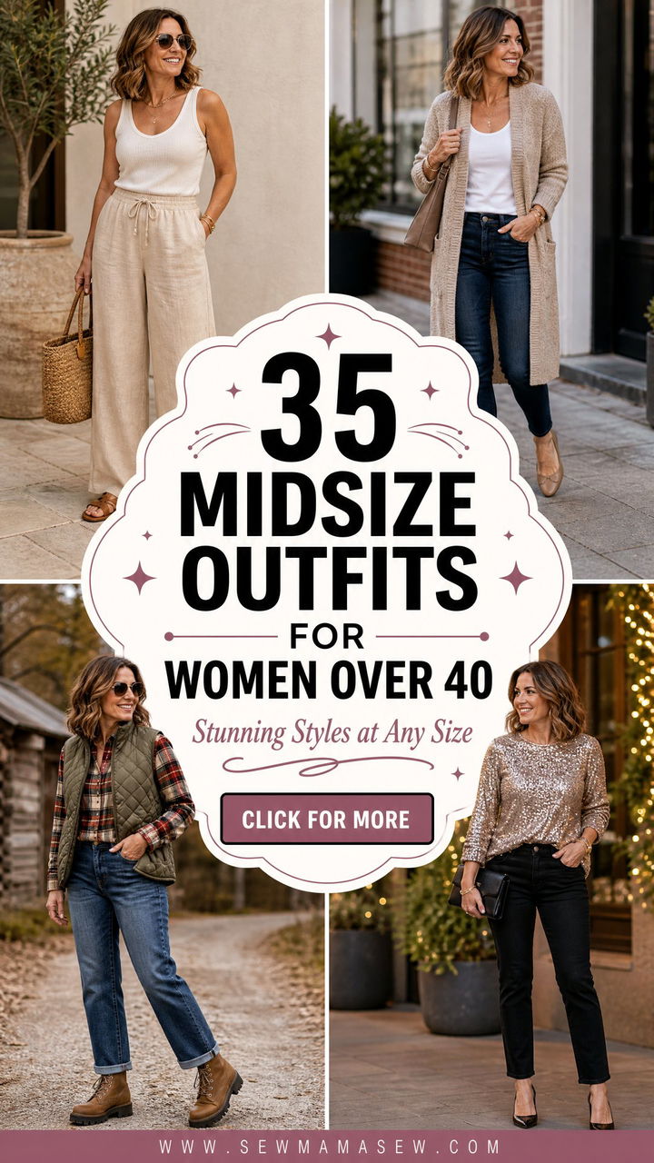 35 Midsize Outfits for Women Over 40 to Look Stunning - 35 Midsize Outfits for Women Over 40 to Look Stunning