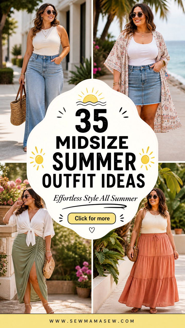 35 Midsize Summer Outfit Ideas for Effortless Style - 35 Midsize Summer Outfit Ideas for Effortless Style