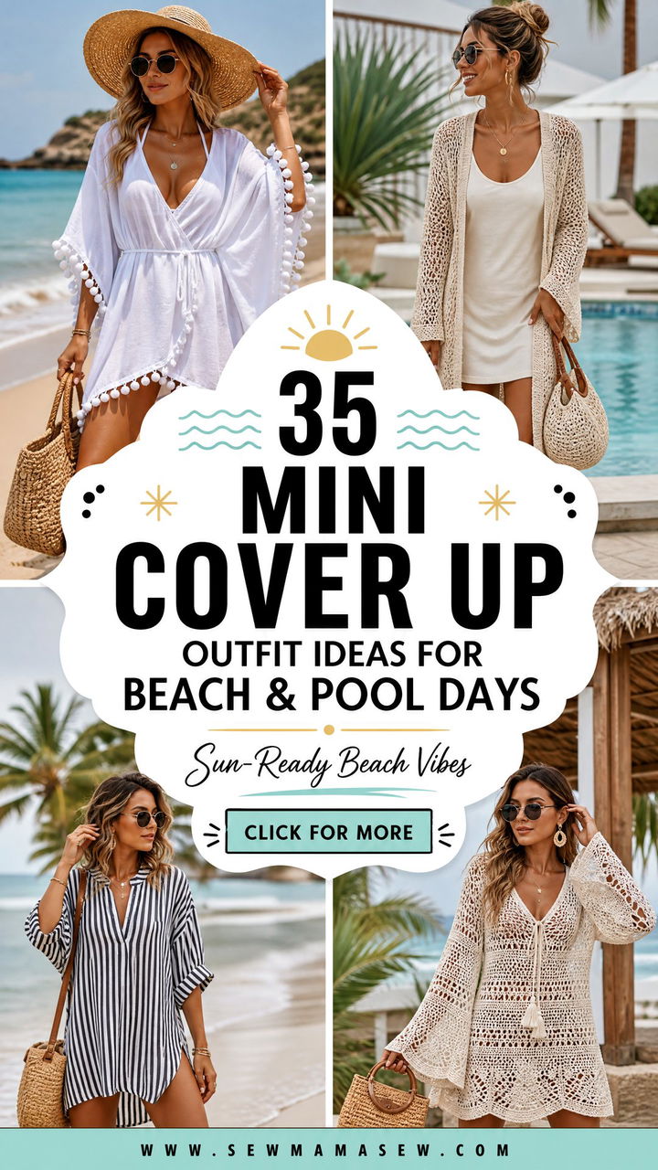 35 Mini Cover Up Outfit Ideas for Beach and Pool Days - 35 Mini Cover Up Outfit Ideas for Beach & Pool Days