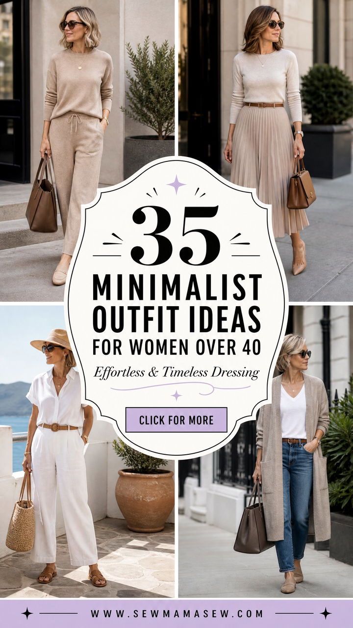 35 Minimalist Outfit Ideas for Women Over 40 - 35 Minimalist Outfit Ideas for Women Over 40