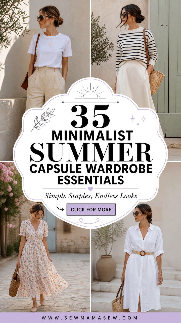 35 Minimalist Summer Capsule Wardrobe Essentials - 35 Minimalist Summer Capsule Wardrobe Essentials
