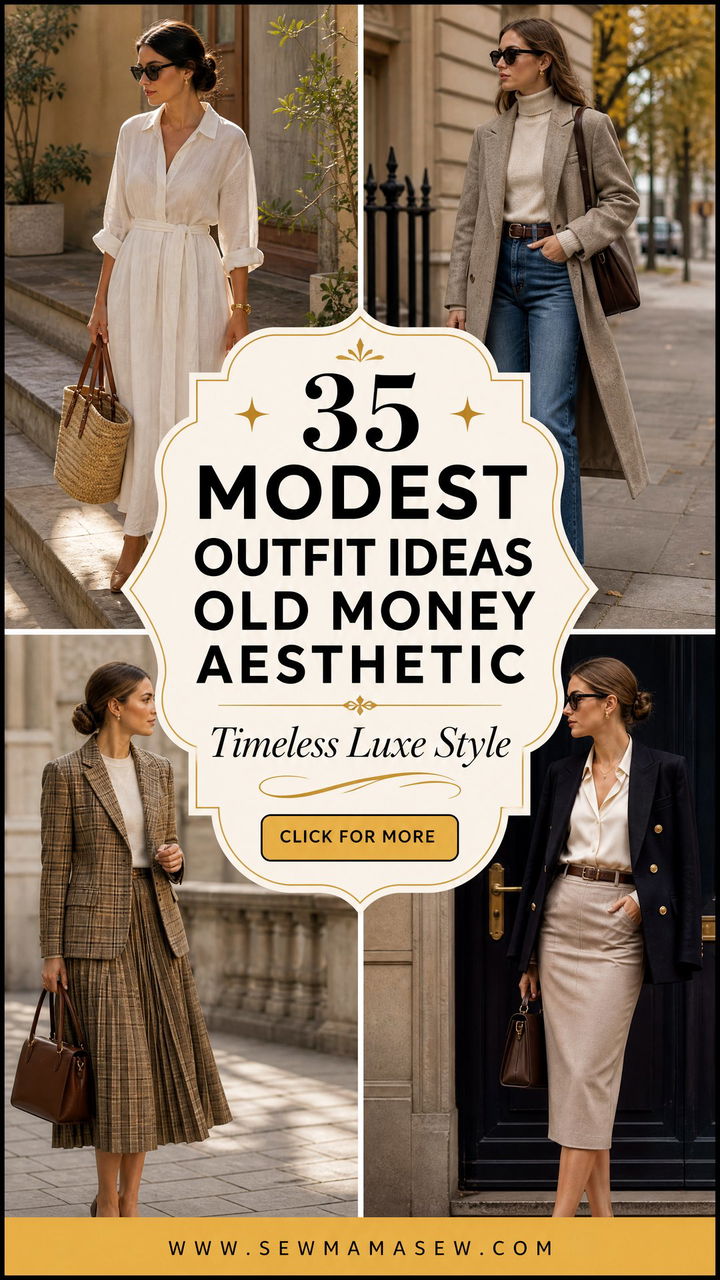 35 Modest Outfit Ideas Old Money Aesthetic Style - 35 Modest Outfit Ideas Old Money Aesthetic Style