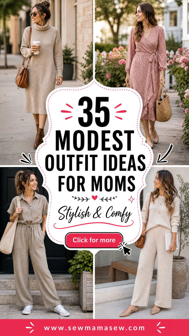 35 Modest Outfit Ideas for Moms Stylish and Comfy - 35 Modest Outfit Ideas for Moms: Stylish & Comfy
