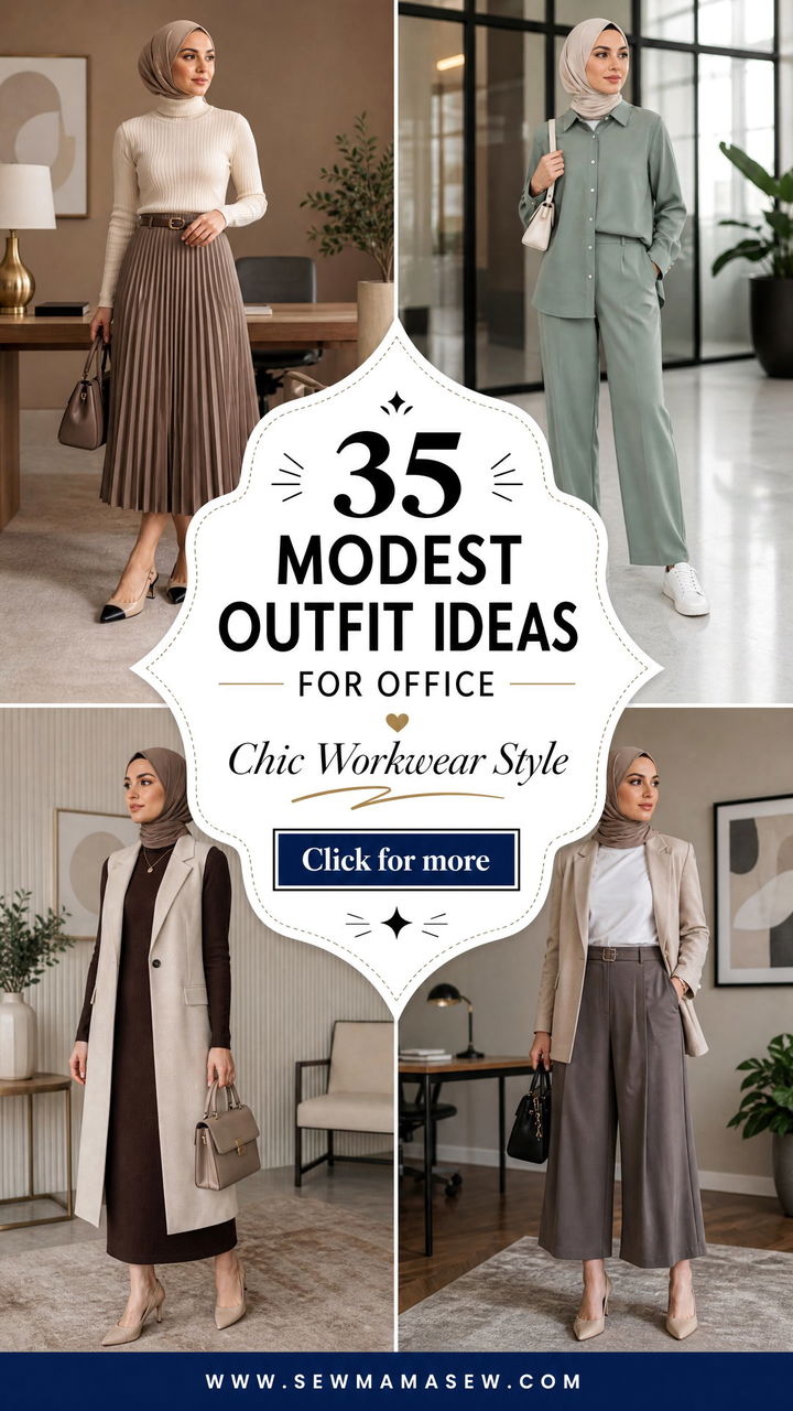 35 Modest Outfit Ideas for Office Chic Workwear - 35 Modest Outfit Ideas for Office: Chic Workwear
