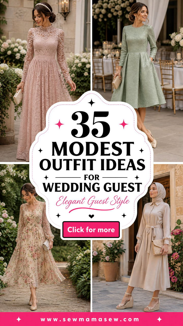 35 Modest Outfit Ideas for Wedding Guest Style - 35 Modest Outfit Ideas for Wedding Guest Style