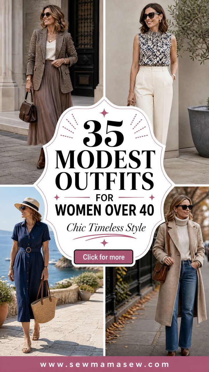 35 Modest Outfits for Women Over 40 Chic Style Ideas - 35 Modest Outfits for Women Over 40: Chic Style Ideas