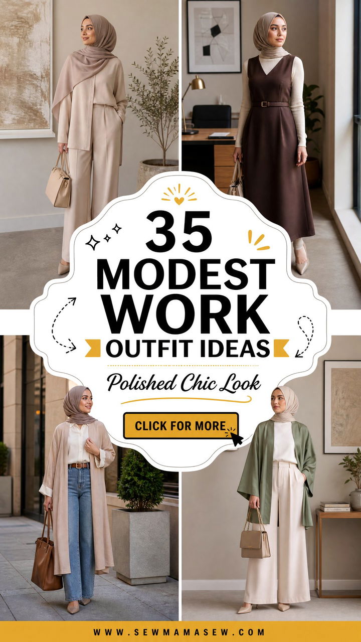 35 Modest Work Outfit Ideas for a Polished Look - 35 Modest Work Outfit Ideas for a Polished Look