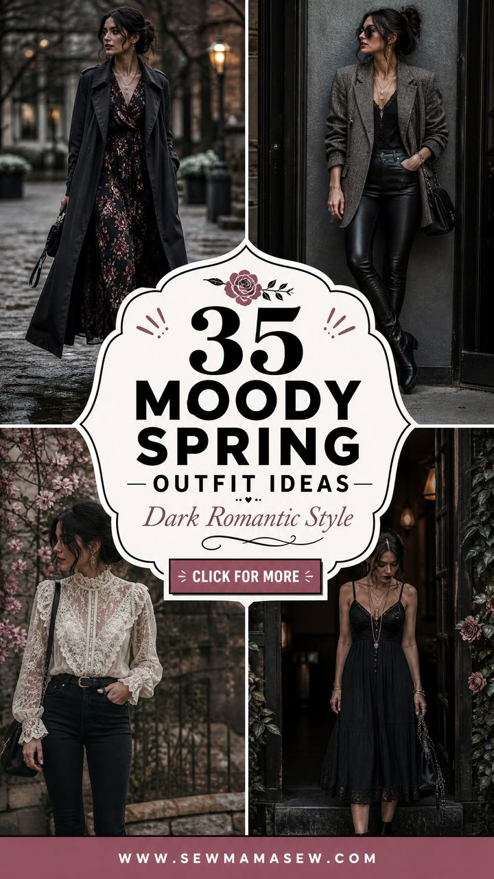 35 Moody Spring Outfit Ideas Dark and Romantic Style - 35 Moody Spring Outfit Ideas: Dark & Romantic Style
