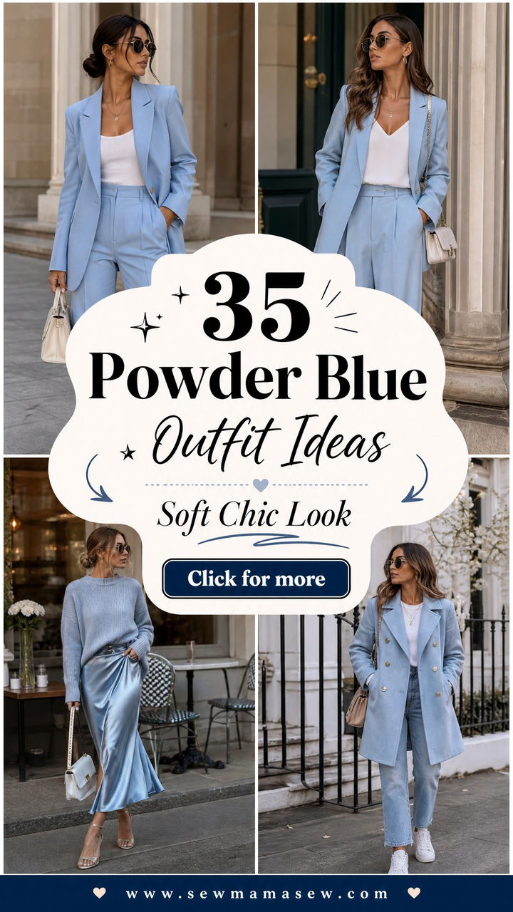35 Powder Blue Outfit Ideas for a Soft Chic Look - 35 Powder Blue Outfit Ideas for a Soft, Chic Look