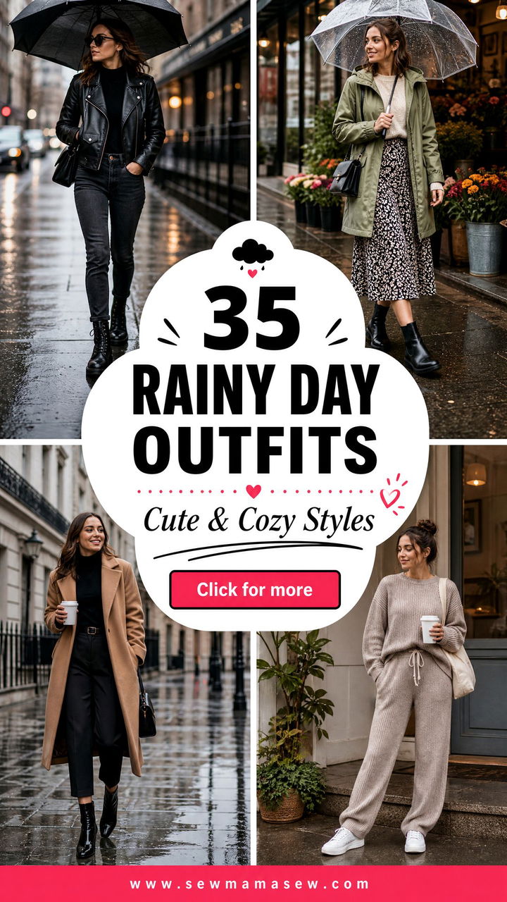 35 Rainy Day Outfits for Women to Stay Cute and Cozy - 35 Rainy Day Outfits for Women to Stay Cute & Cozy