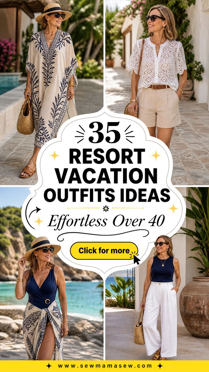 35 Resort Vacation Outfits for Women Over 40 - 35 Resort Vacation Outfits for Women Over 40