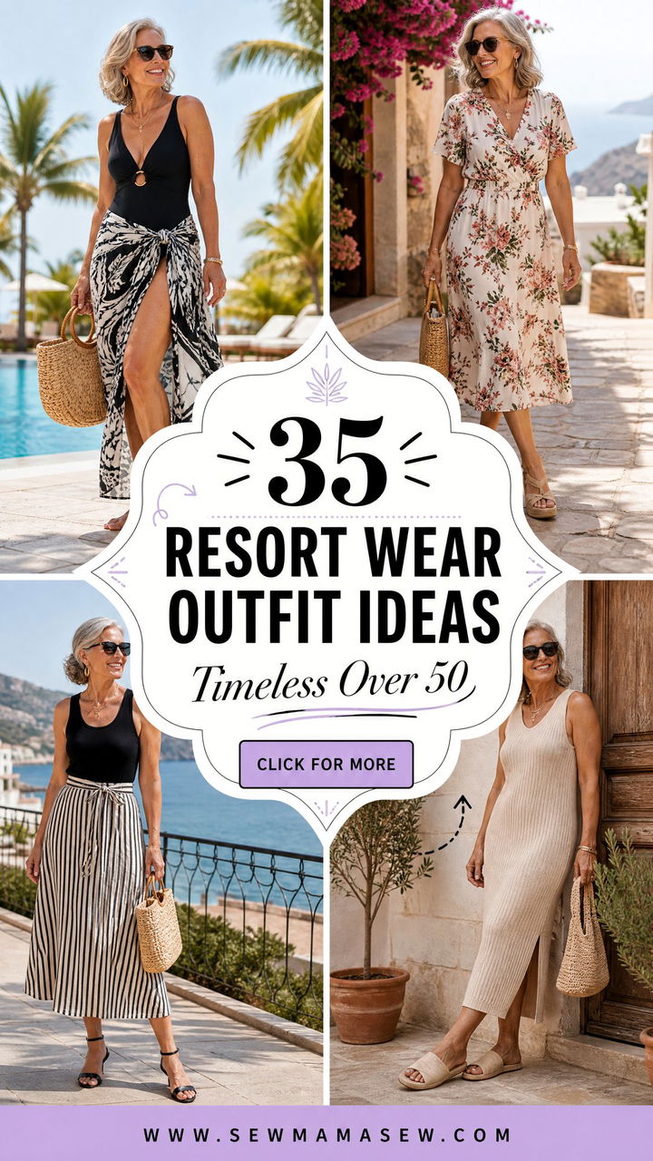 35 Resort Wear Outfit Ideas for Women Over 50 - 35 Resort Wear Outfit Ideas for Women Over 50